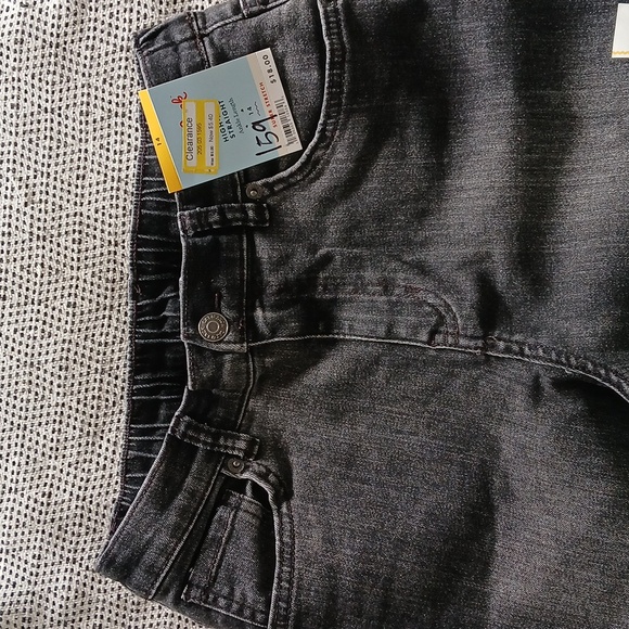 CAT & JACK High Rise Straight Ankle Length Super Stretch Faded Black Jeans NWT - Picture 3 of 6